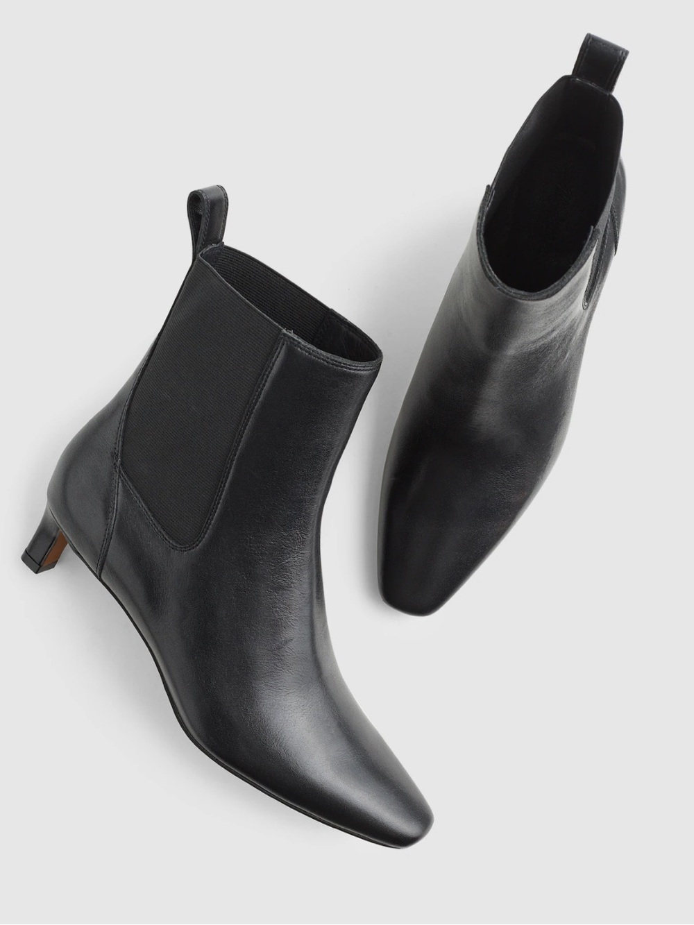 NEW Madewell The Dimes Chelsea Boot in True Black Leather size 6.5 NX443 $218